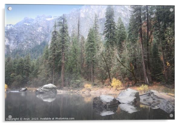 Yosemite national park in the fall Acrylic by Arun 