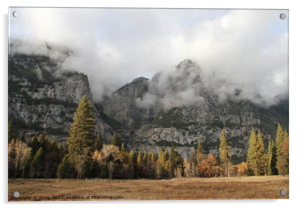 Yosemite national park in the fall Acrylic by Arun 