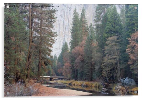 Yosemite national park in the fall Acrylic by Arun 