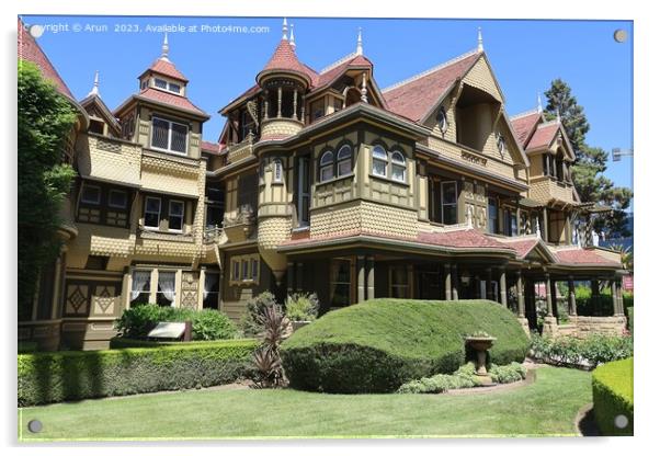 Winchester Mystery House in San Jose California Acrylic by Arun 
