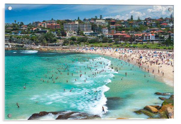 Bronte Beach,Sidney Australia Acrylic by federico stevanin