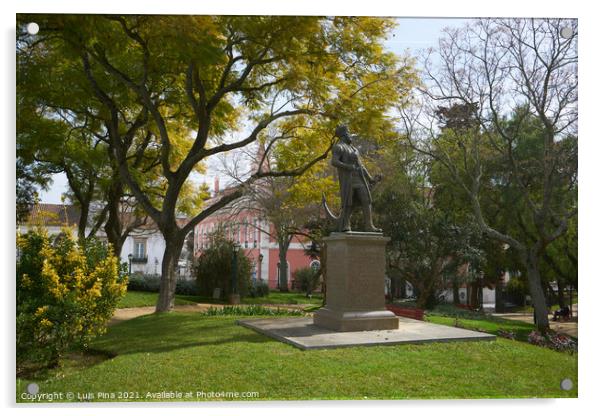 Public garden in Evora in Alentejo, Portugal Acrylic by Luis Pina