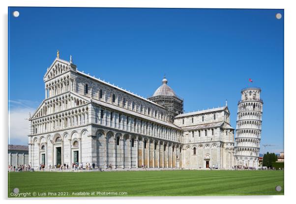 Pisa Cathedral Cattedrale di Pisa on a sunny day Acrylic by Luis Pina