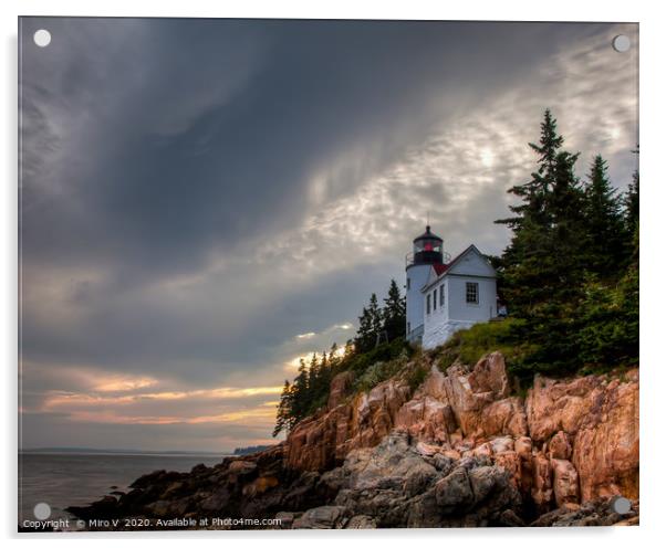 Bass Harbor lighthouse in Acadia NP Acrylic by Miro V