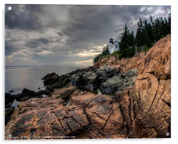 Bass Harbor lighthouse in Acadia NP Acrylic by Miro V