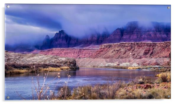 Historic Lee's Ferry on the Colorado River. Acrylic by BRADLEY MORRIS