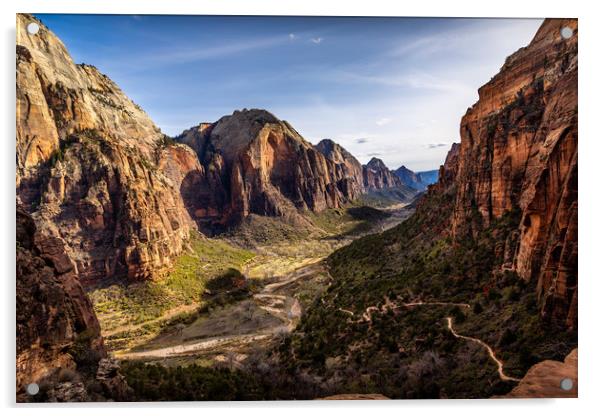 Zion Canyon National Park Acrylic by BRADLEY MORRIS