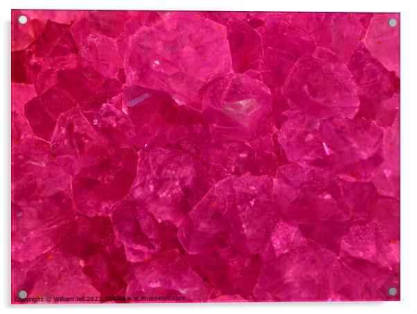 Isolated Macro of Amethyst Crystal Gemstone Rock F Acrylic by William Jell