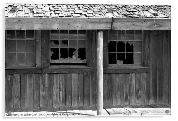 Isolated photo of abandoned Texas dance hall  Acrylic by William Jell