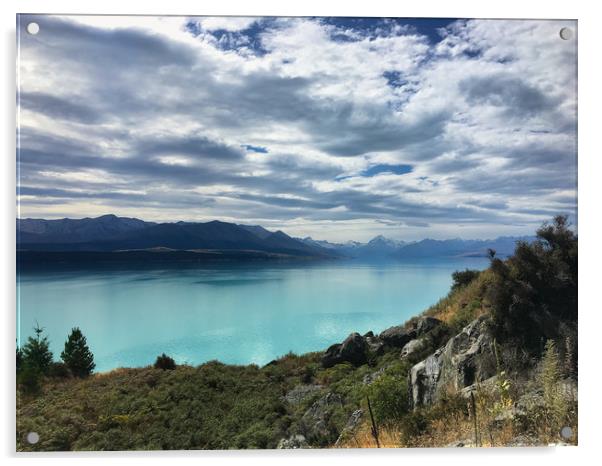 Glacial Blues of Lake Pukaki Acrylic by Nathalie Naylor