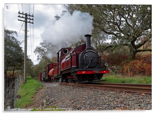 Palmerston with goods train. Acrylic by mark baker