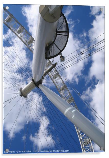London Eye. Acrylic by mark baker