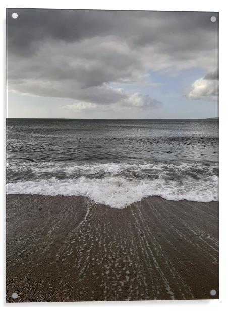 Sand sea sky stripes #2 Acrylic by Sophie Leigh