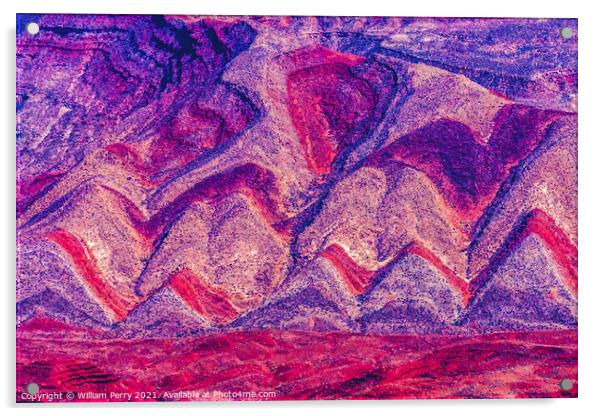 Colorful Canyon Rock Formation Mexican Hat Monument Valley Utah Acrylic by William Perry