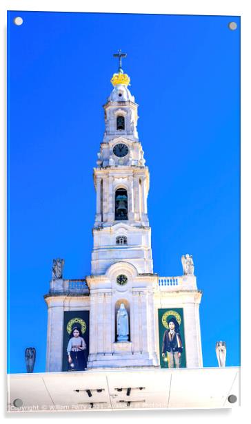 100th Anniversary Basilica of Lady Rosary Fatima Portugal Acrylic by William Perry