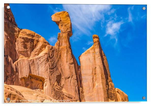 Queen Nefertiti Rock Park Avenue Section Arches National Park Mo Acrylic by William Perry