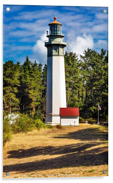 Grays Harbor Lighthouse Maritime Museum Westport Washington Stat Acrylic by William Perry