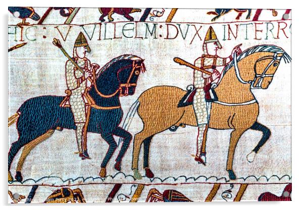 William Conquerer Battle Hastings Bayeux Tapestry Normandy Franc Acrylic by William Perry