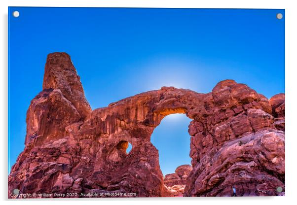Turret Arch Canyon Windows Section Arches National Park Moab Uta Acrylic by William Perry