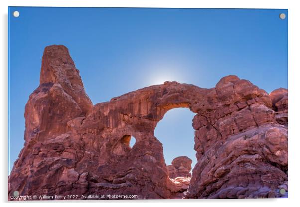 Turret Arch Canyon Windows Section Arches National Park Moab Uta Acrylic by William Perry