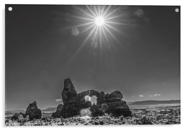 Turret Arch Sun Windows Section Arches National Park Moab Utah  Acrylic by William Perry