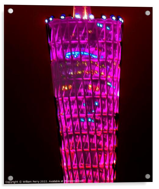 Canton Tower Guangzhou Guangdong Province China Acrylic by William Perry