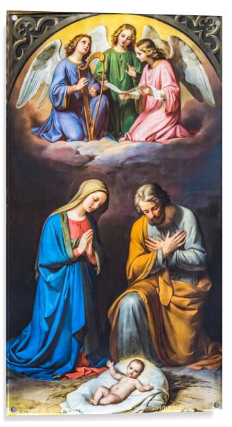 Nativity Painting Peter's Chapel Church Basilica Altar Lucerne S Acrylic by William Perry
