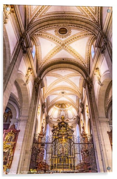 Saint Leodegar Church Basilica Altar Hofkirche Lucerne Switzerland  Acrylic by William Perry
