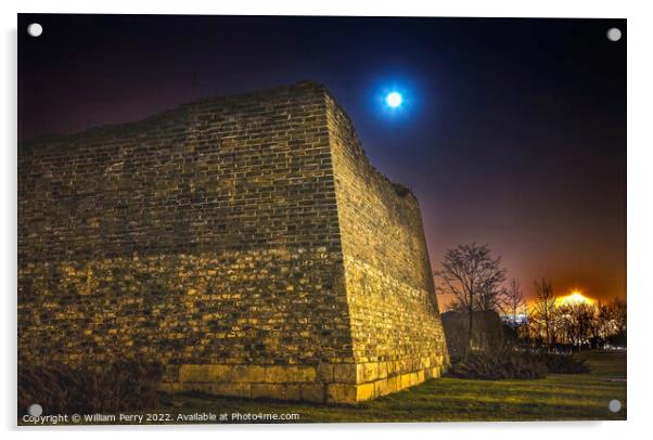 Ancient Ming City Wall Park Beijing China Acrylic by William Perry