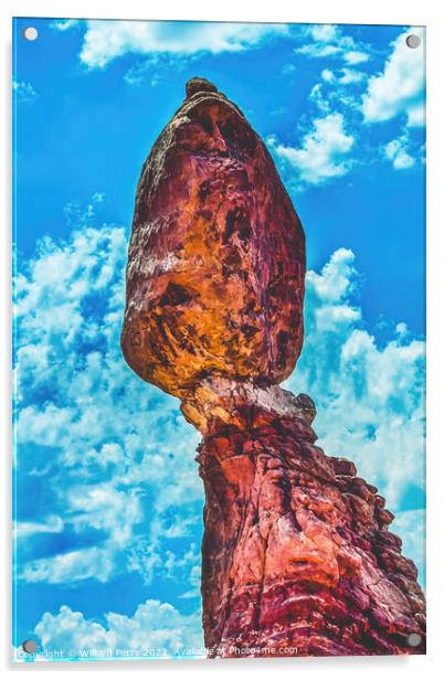 Balanced Rock Arches National Park Moab Utah  Acrylic by William Perry