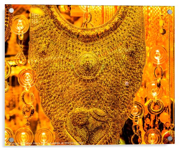 Golden Jewelry Grand Bazaar Istanbul Turkey Acrylic by William Perry