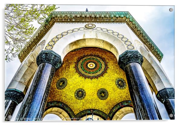 Kaiser Wilhelm Dome Fountain Hippodrome Istanbul Turkey Acrylic by William Perry