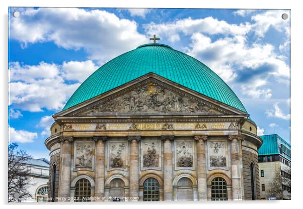 Saint Hedwig's Catholic Cathedral Berlin Germany Acrylic by William Perry