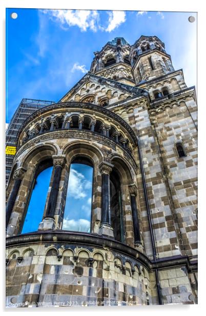 Kaiser Wilhelm Memorial Church Berlin Germany Acrylic by William Perry