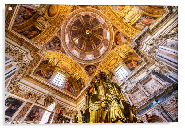 Tabernacle Dome Basilica Santa Maria Maggiore Rome Italy Acrylic by William Perry