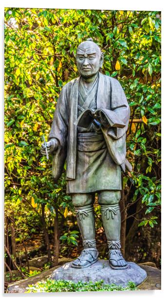 Ninomiya Sontoku Statue Shinto Shrine Odawara Japan Acrylic by William Perry