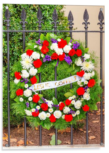 Wreath DC Office Killed Blair House Building Second White House  Acrylic by William Perry