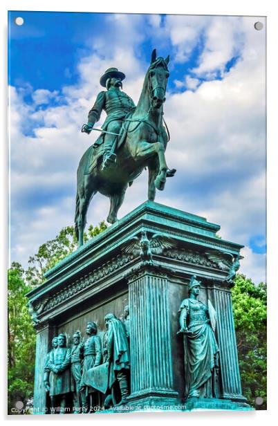 General John Logan Memorial Civil War Statue Washington DC Acrylic by William Perry