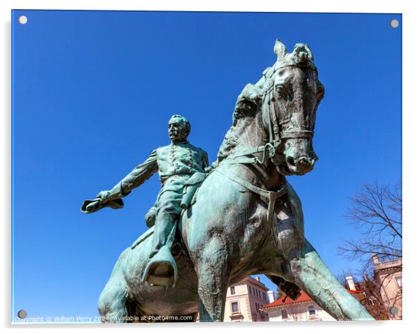 General Philip Sheridan Statue Washington DC Acrylic by William Perry