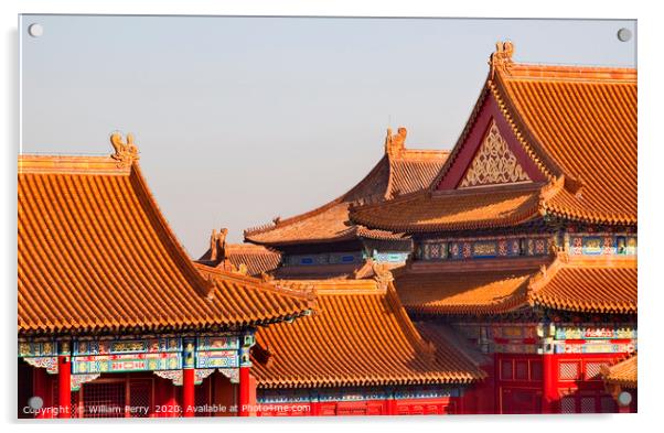 Gugong Forbidden City Palace Beijing China Acrylic by William Perry