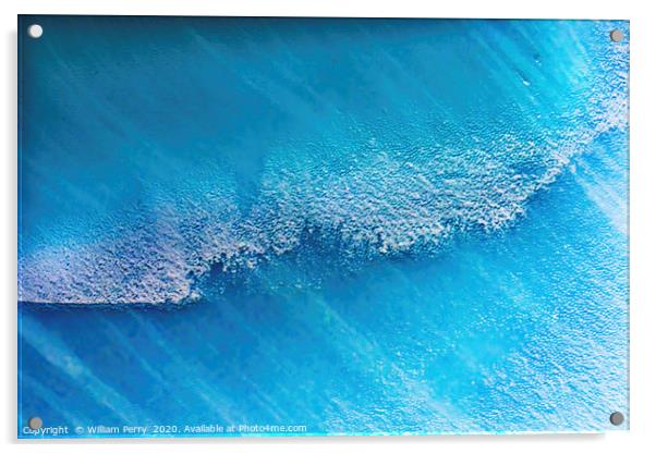 Blue Iceberg Closeup Abstract Background Antarctic Acrylic by William Perry