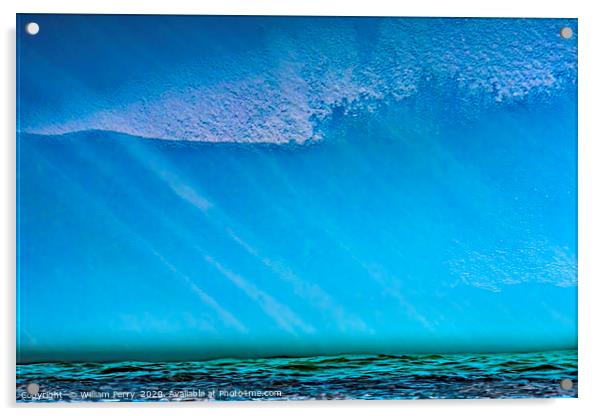 Blue Iceberg Water Abstract Background Antarctica Acrylic by William Perry