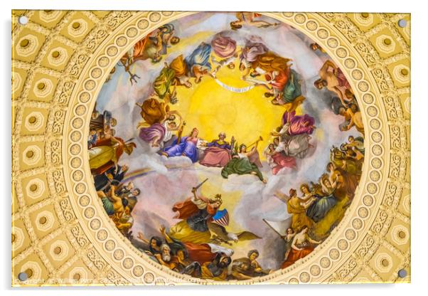 George Washington Apothesis US Capitol Dome Rotund Acrylic by William Perry