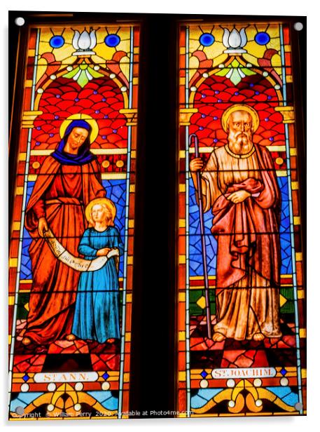Saints Stained Glass San Fernando Cathedral San An Acrylic by William Perry