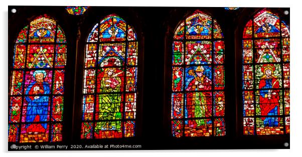 Jesus Peter Paul Bishop Stained Glass Cathedral To Acrylic by William Perry