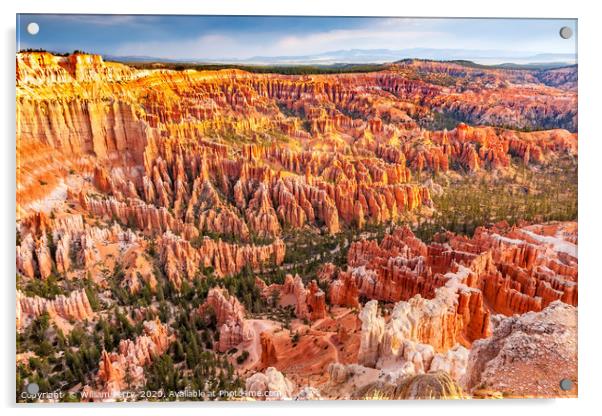 Amphitheater Hoodoos Bryce Canyon National Park Ut Acrylic by William Perry