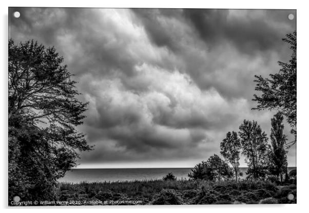 Storm Coming Padanaram View Dartmouth Massachusett Acrylic by William Perry