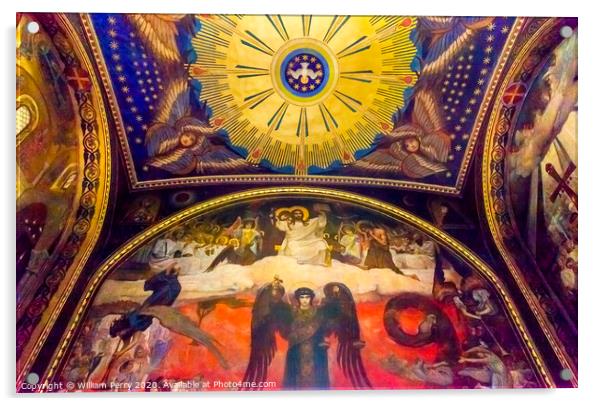 Holy Spirit Angel Mosaics Basilica Saint Volodymyr Cathedral Kie Acrylic by William Perry