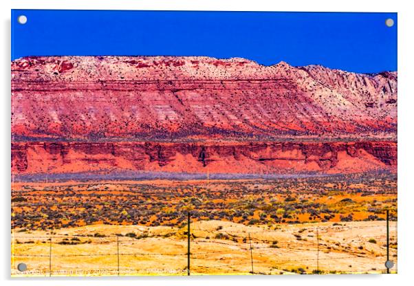 Colorful Canyon Cliff Monument Valley Utah Acrylic by William Perry