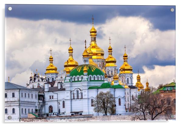 Uspenskiy Cathedral Lavra Cathedral Kiev Ukraine Acrylic by William Perry